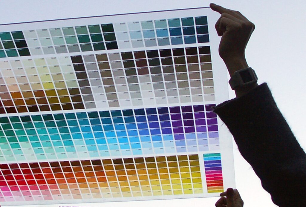 Selecting glass colours