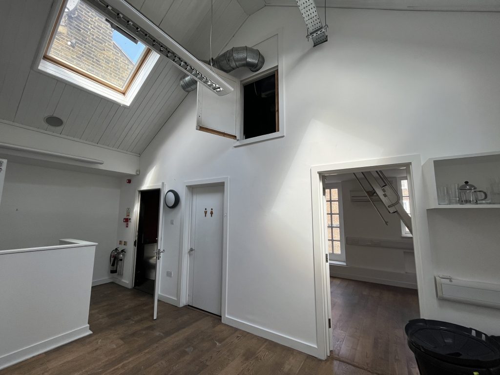 Former first floor partitioning towards the front facade
