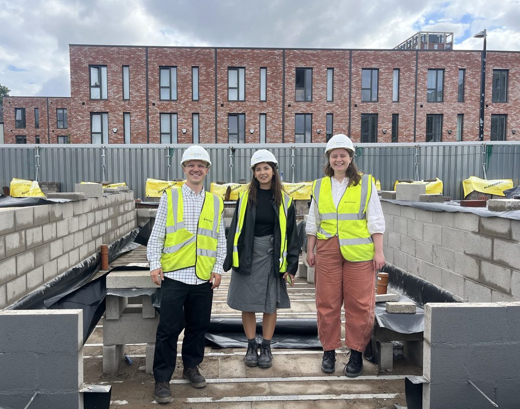 Kallum, Andi and Rosie onsite